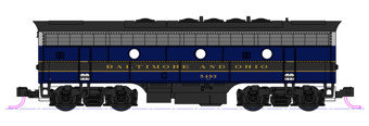 F7A & F7B EMD 4503 & 5493 of the Baltimore & Ohio - digital sound fitted