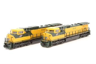 Dash 9-44CW GE twin set 8646 & 8701 of the Chicago & North Western System