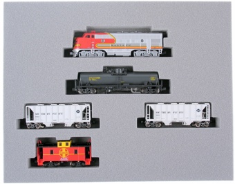 F7 Freight Train Set of the Santa Fe - digital fitted