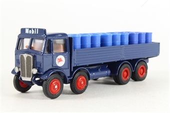 AEC Mammoth Major 4 Axle Dropside Lorry - "Mobil" with 27 Oil Drum load