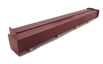 2 Square Steel Columns C/W Flanges 150mm Red