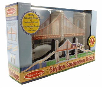 Skyline suspension bridge wooden train set