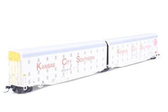 Articulated auto-max autorack of the Kansas City Southern - white 3