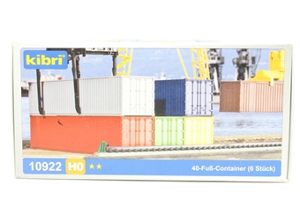 40 ft containers (6 pcs) HO scale