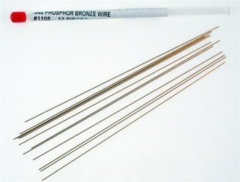 .032 x 8" Phosphor Bronze Wire (12)
