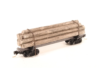 Skeleton 40' log car - undecorated - black