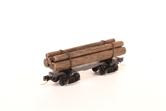 Skeleton 30' log car - undecorated - black