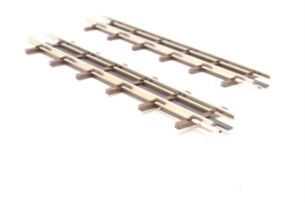 2 x Narrow gauge track Straight 66.6mm HOf scale