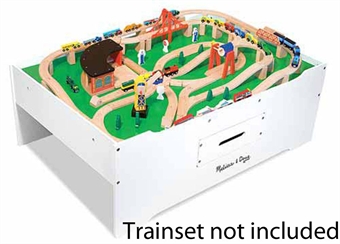 Multi-activity white wooden play table (127 x 44.5 x 82.5cm assembled)