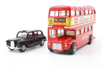 London bus and taxi set