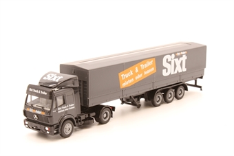 Mercedes SK with trailer 'Sixt'