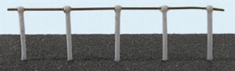 Stanchions - Single rail, plus wire (white sprue) for creating handrails & fences