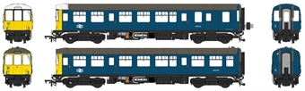 Class 104 2-car DMU in BR Blue with NSE flash/white cab roof - Weathered - M53421 - M53529