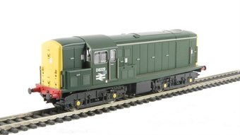 Class 15 D8229 in BR plain green livery with full yellow ends.
