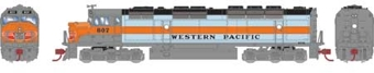 FP45 EMD 807 of the Western Pacific - digital sound fitted