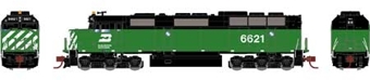 F45 EMD 6621 of the Burlington Northern - digital sound fitted