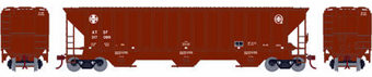 54' Pullman-Standard covered hopper in Atchison, Topeka & Santa Fe Mineral Red #317090
