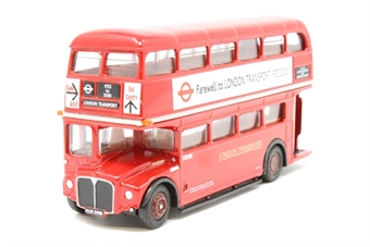 AEC Routemaster RM2000 'Farewell LT' - Black on White Offside Advert - Special Edition for London Transport Museum