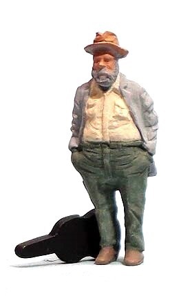 Standing Hobo with Guitar Case