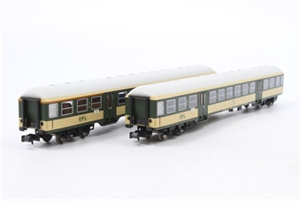 Set of two commuter coaches of the CFL