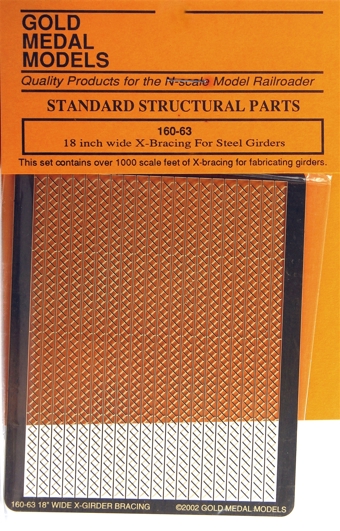 18" Wide X-Bracing for Steel Girders (1,000 Scale Feet)