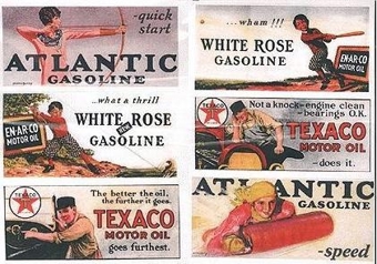 1920s Gas Station/Oil Billboard Signs (6)