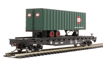 52' 6" Flat Car c/w 35' Trailer B&O - Railway Express