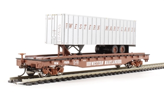 52' 6" Flat Car c/w 35' Trailer Western Maryland