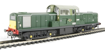 Class 17 Clayton diesel D8568 in BR green with small yellow panels (as preserved)