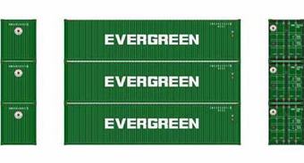 40' High-Cube Containers Evergreen - pack of 3