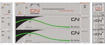 53' Jindo Containers Canadian National 2 - pack of 3