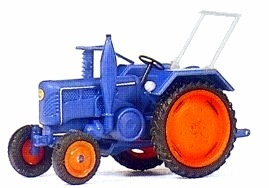 Farm Tractor Lanz D2416 with Narrow Tires, Blue