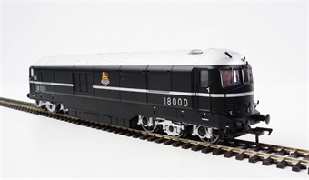 Gas Turbine prototype 18000 in BR black with early emblem and silver trim - Limited Edition for Rails of Sheffield