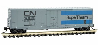 50' PS plug door, short ladders, no roofwalk boxcar of the Canadian National - grey and blue 289005