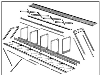 150' Pratt Truss Bridge Kit