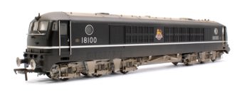 Custom Weathered BR Gas Turbine 18100 Class in BR Black with Silver Trim (As Built 1951) Locomotive