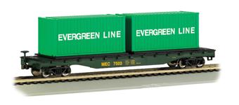 Flat Car Maine Central With Container Load