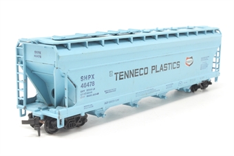 55Ft Center Flow 3-Bay Hopper SHPX #46478 'Tenneco Plastics'