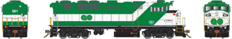 F59PH EMD 557 of the GO Transit - digital sound fitted