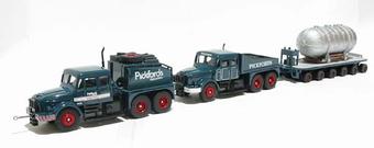 Pair of Scammell Contractors with trailer & cylinder load "Pickfords"