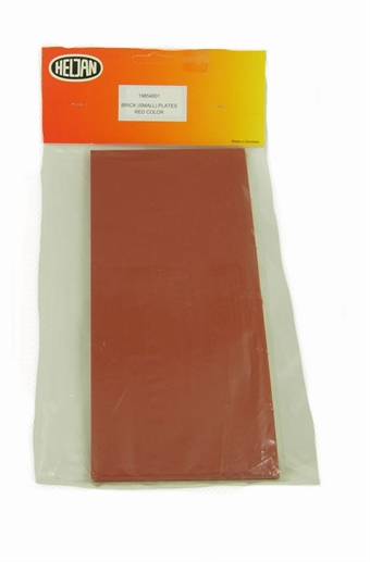 Plastic Building Sheets- Small Brick Red (4 pack)