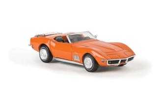 1967-1973 Chevrolet Corvette C3 Convertible with Top Down, Orange