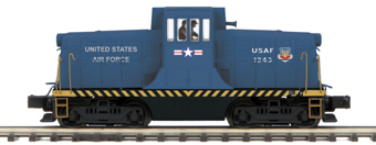 GE 44-Ton Phase 3 with Hi-Rail Wheels, US Air Force #1243  - Proto-Sound 3 fitted