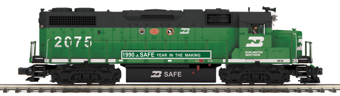GP38-2 with Hi-Rail Wheels, Burlington Northern #2075  - Proto-Sound 3 fitted