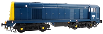 Class 20 in BR blue livery with full yellow ends and disc headcodes