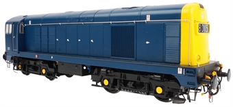 Class 20 in BR blue with full yellow ends and centre headcode