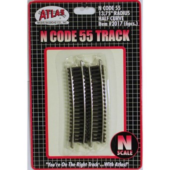 Code 55 Track 13.75" Radius 1/2 Curve