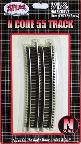 20" Radius Half Curved Track  - pack of 6