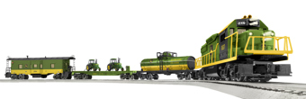 John Deere O Gauge GP38 Diesel Locomotive Starter Train Set