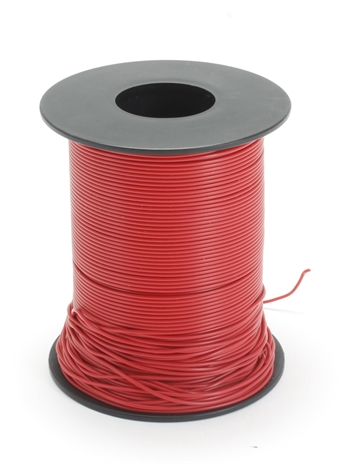 100m Drum 18 Strand Cable Red - Outside Diameter: 1.0mm